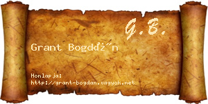 Grant Bogdán névjegykártya